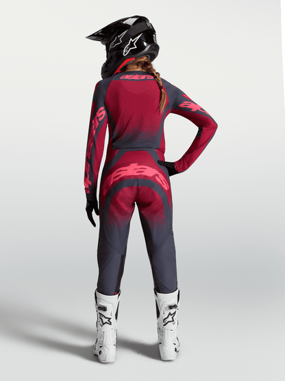 Alpinestars Stella Techstar Swan Pantalones 2027 Carmesí Gris Oscuro Rojo - MxProStoreParts