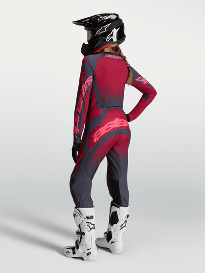 Alpinestars Stella Maillot Techstar Swan 2027 Gris foncé cramoisi et rouge écarlate - MxProStoreParts