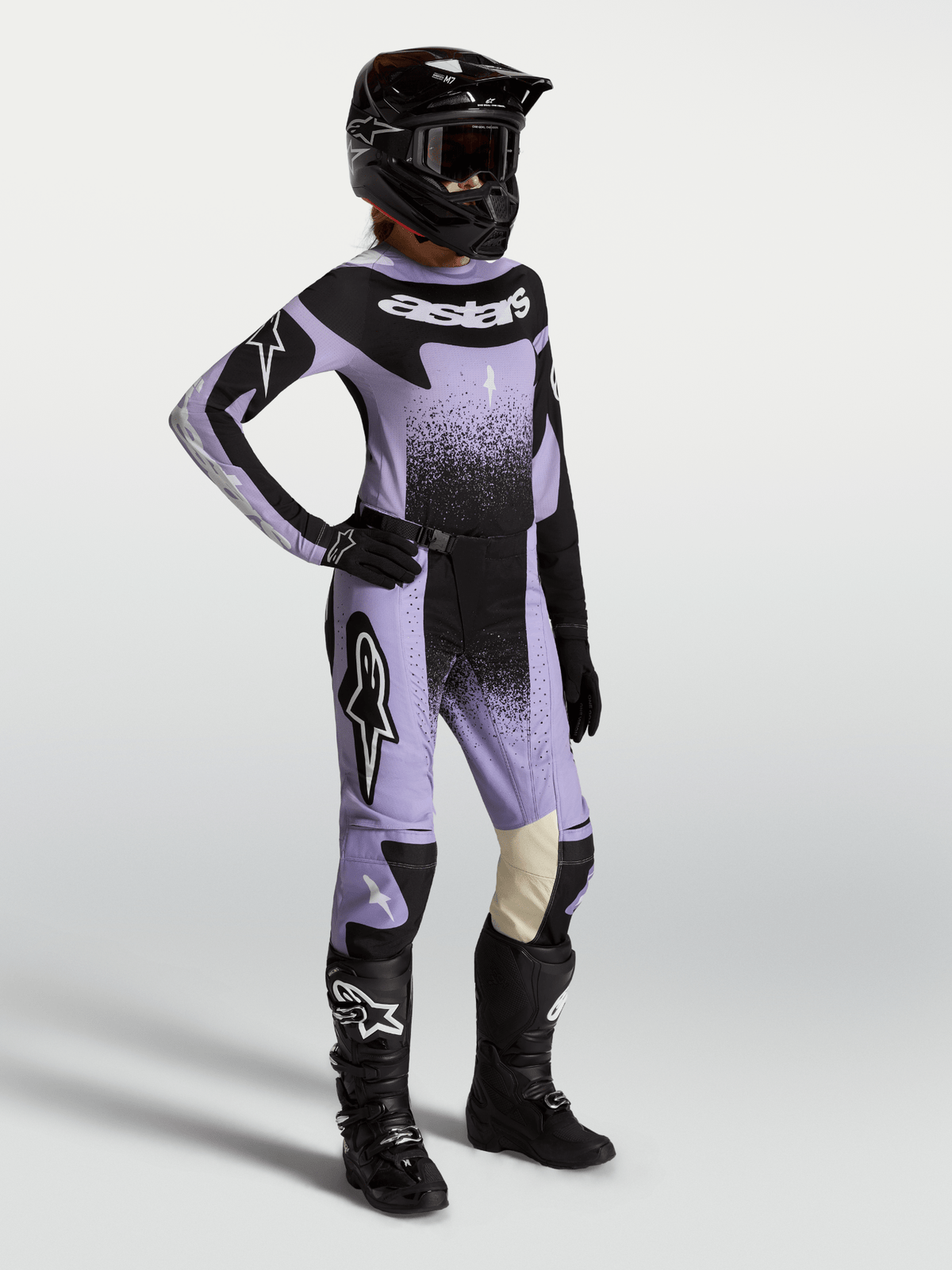 Alpinestars Stella Techstar Swan Pantalon 2027 Violet Clair Noir - MxProStoreParts