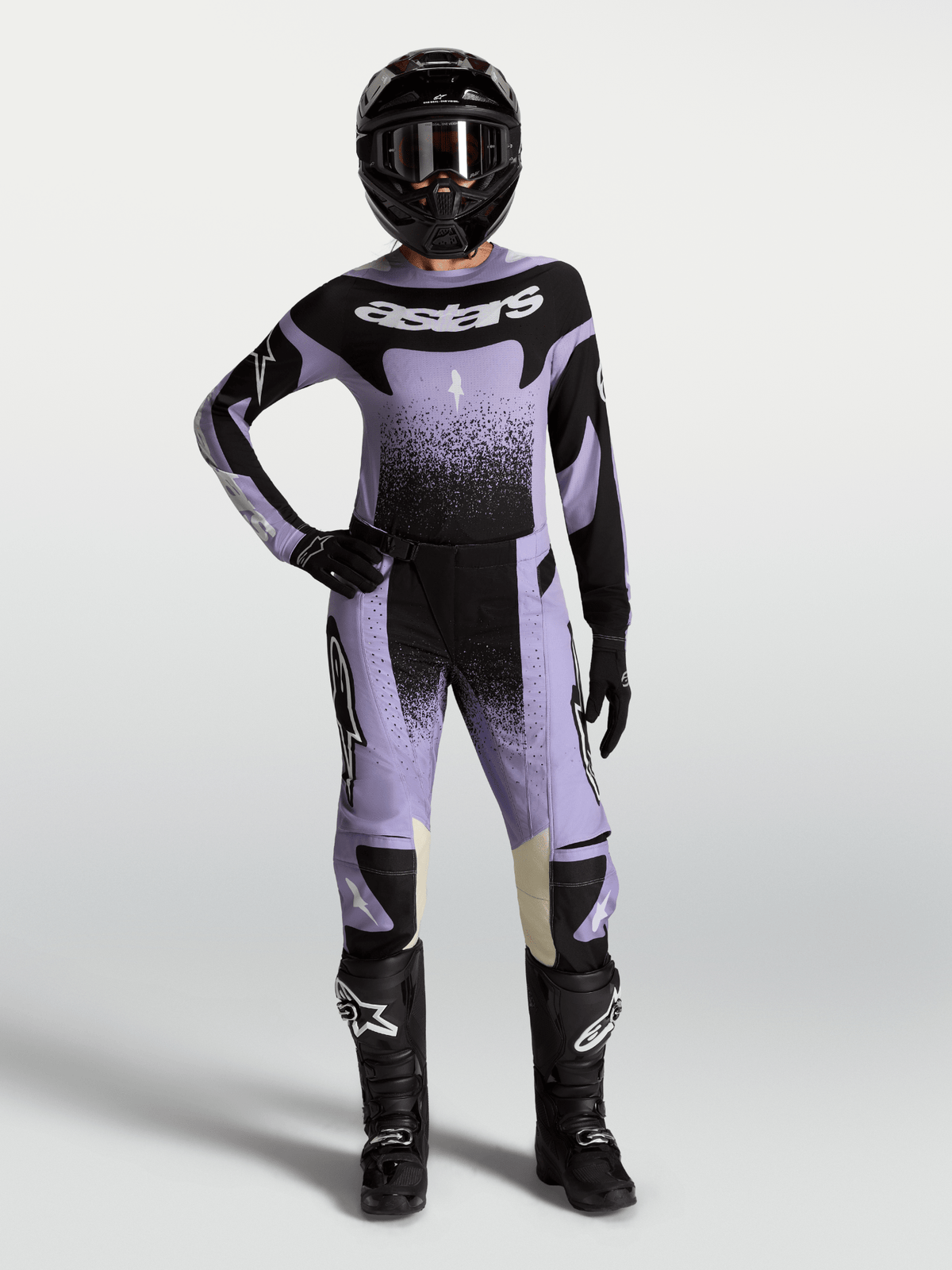Alpinestars Stella Techstar Swan Pantalon 2027 Violet Clair Noir - MxProStoreParts