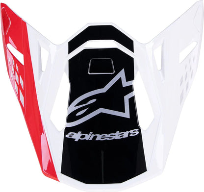 Alpinestars S-M10 Unite visière de casque – Rouge Blanc brillant - MxProStoreParts