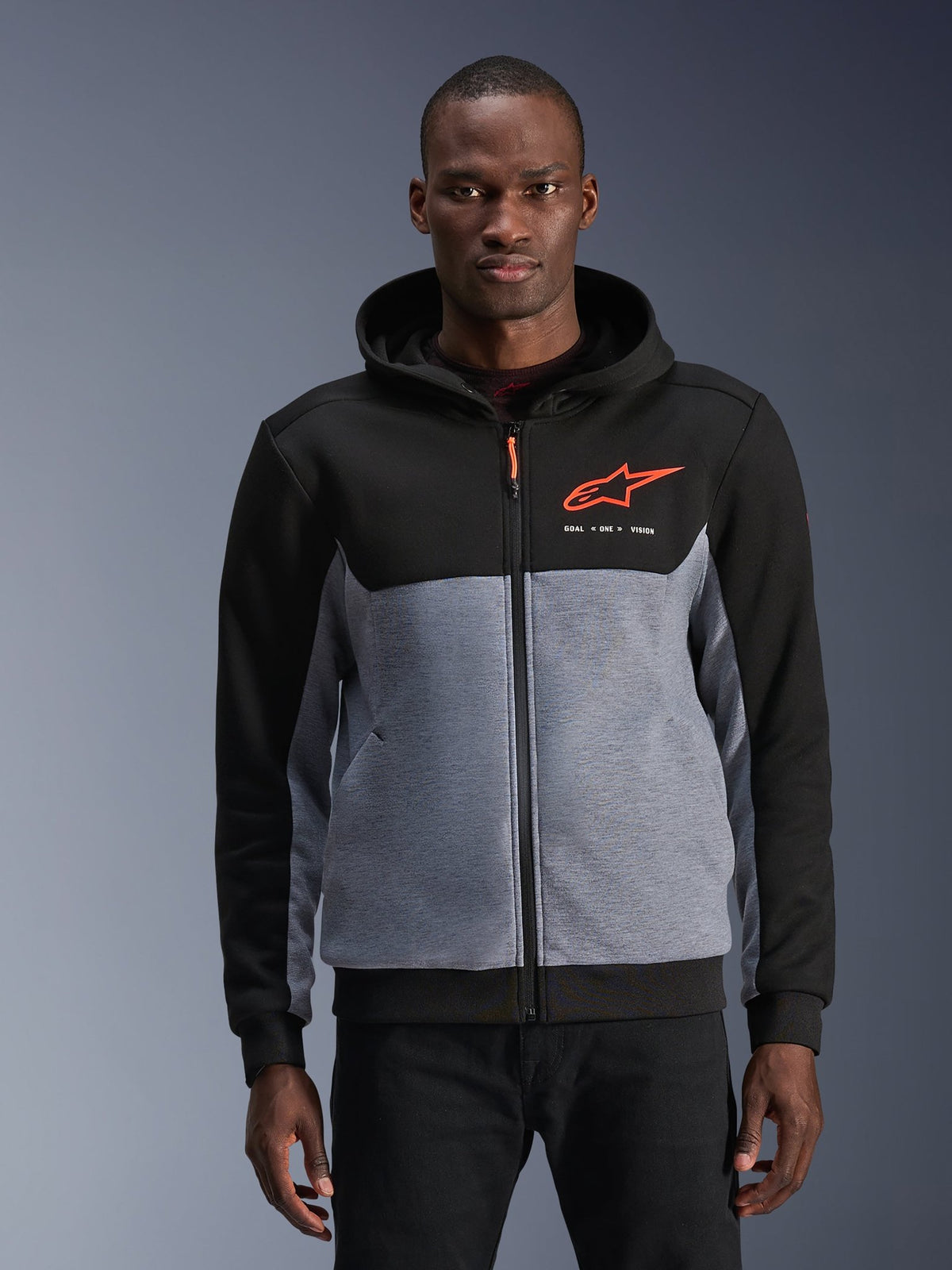 Alpinestars Hoodie Chrome v2 Gray/Black/Red - MxProStoreParts
