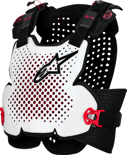 Alpinestars 2026 A-4 Plasma Protektor Schwarz / Rot / Weiß - MxProStoreParts