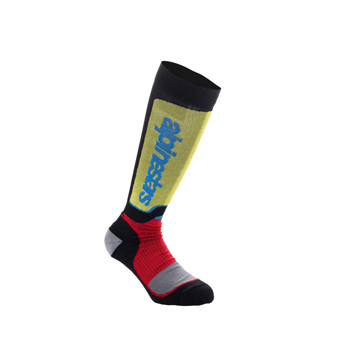 Alpinestars Chaussettes MX Plus Jeunes Noir Rouge Bleu Clair - MxProStoreParts