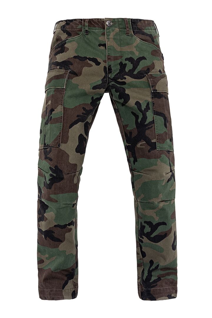 JOHN DOE Regular Cargo Mono herenmotorbroek Camo Green, maat 34/32 - MxProStoreParts