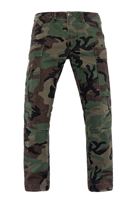 JOHN DOE Regular Cargo Mono herenmotorbroek Camo Green, maat 34/32