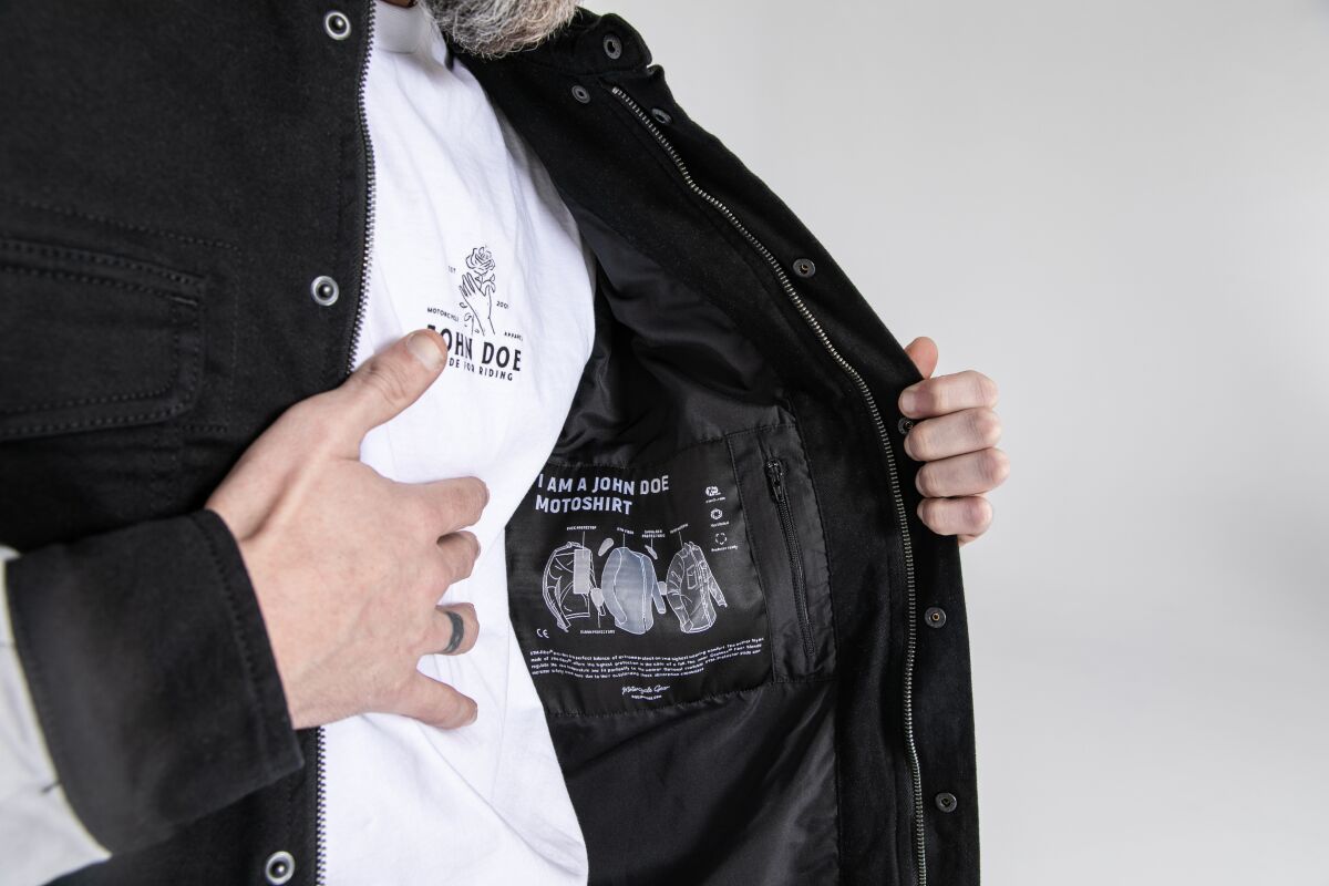 JOHN DOE Motoshirt herenjas zwart/wit 5XL - MxProStoreParts