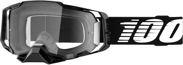 100% Armega Cross Goggles Black - Clear Lens (2025 Collection) - MxProStoreParts