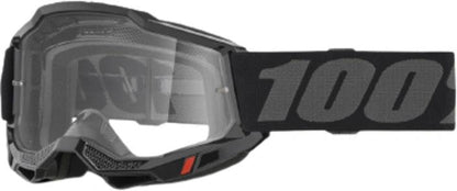 100% Accuri 2 Gafas de motocross Negro - lente transparente (colección 2025) - MxProStoreParts