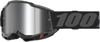 100% Accuri 2 Crossbril Negro - Lente espejo plateada (colección 2025) - MxProStoreParts