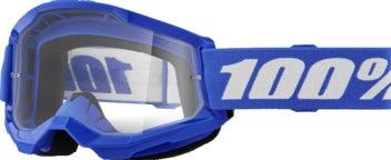 100% Strata 2 Crossbril Azul - lente clara (colección 2026) - MxProStoreParts