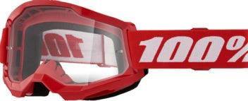100% Strata 2 Crossbril Rojo - lente clara (colección 2026) - MxProStoreParts