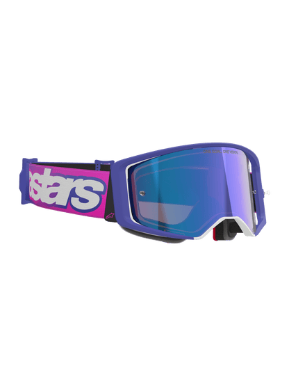 Alpinestars Supertech Vision Vista Lunettes de sécurité Violet Fluo Rose Miroir Bleu - MxProStoreParts