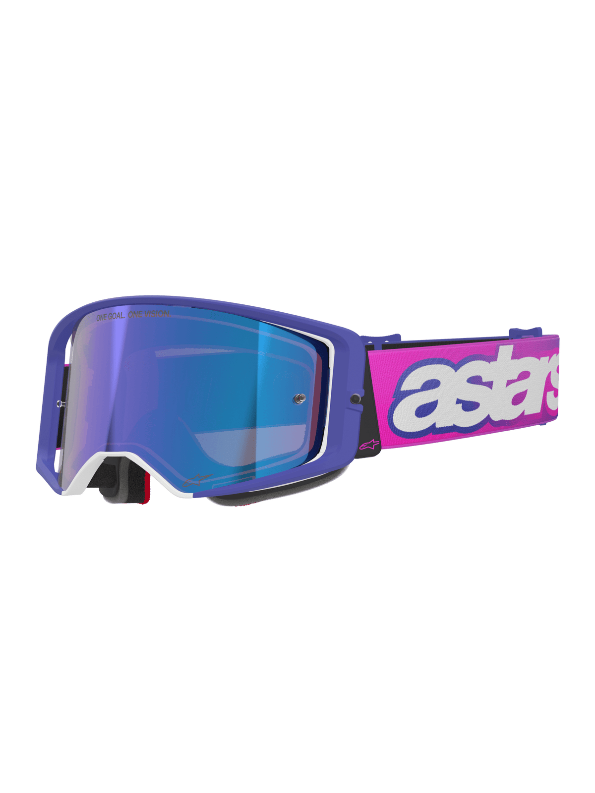 Alpinestars Supertech Vision Vista Lunettes de sécurité Violet Fluo Rose Miroir Bleu - MxProStoreParts