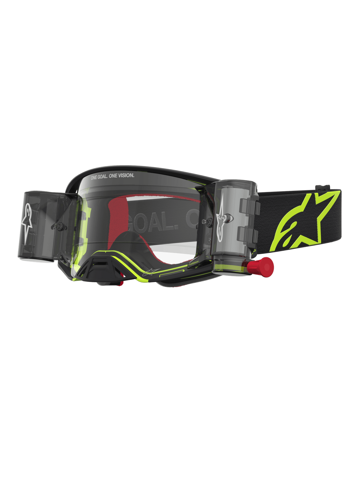 Alpinestars Supertech Firma Gafas de Seguridad Roll-Off Negro, Amarillo Fluorescente y Transparente - MxProStoreParts