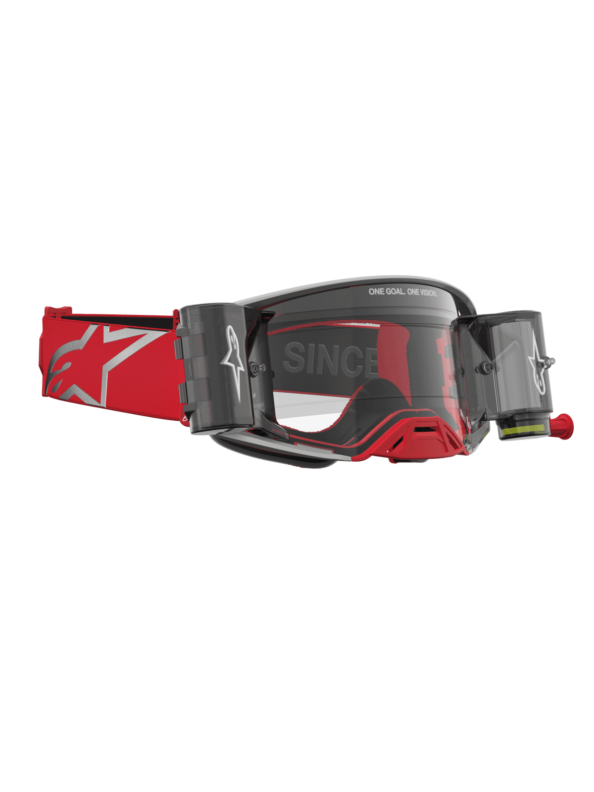 Alpinestars Supertech Firma Roll-Off Lunettes de Protection Rouge Argent Clair Taille Unique - MxProStoreParts