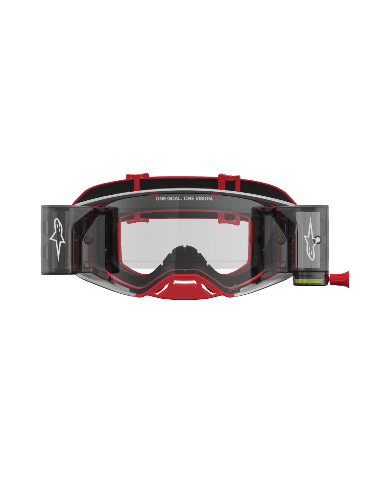 Alpinestars Supertech Firma Roll-Off Lunettes de Protection Rouge Argent Clair Taille Unique - MxProStoreParts