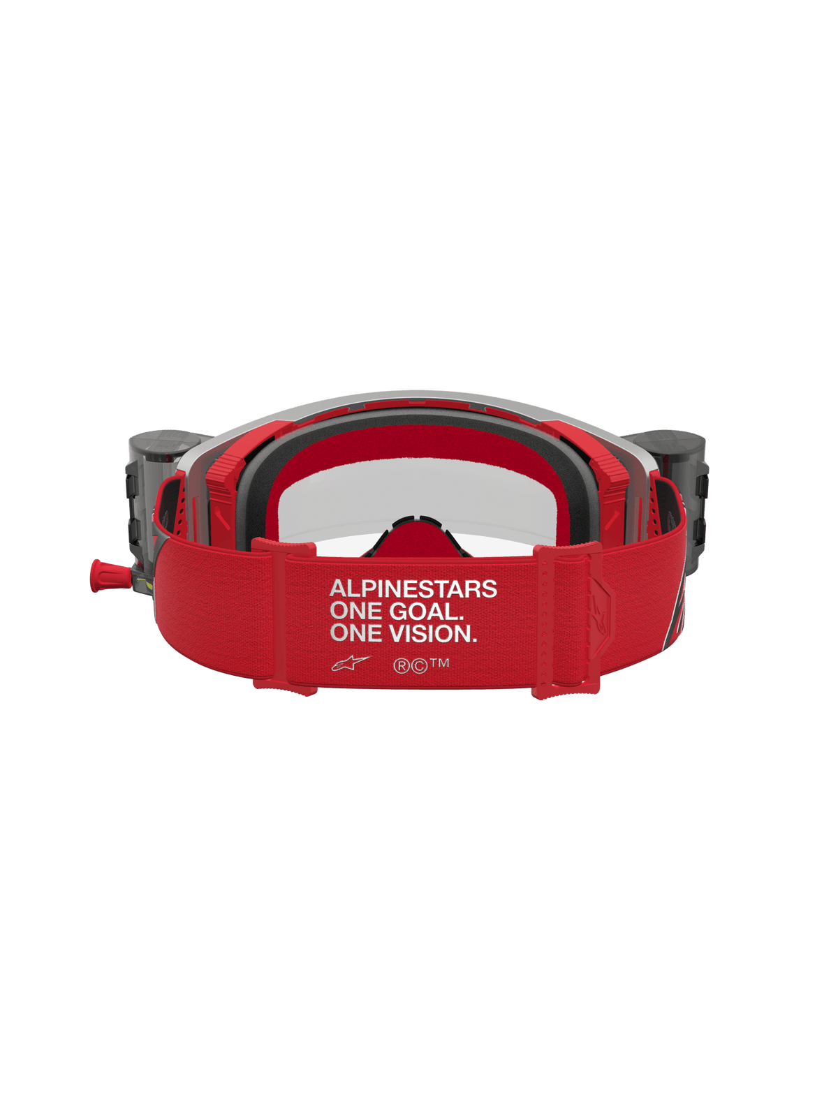 Alpinestars Supertech Firma Roll-Off Lunettes de Protection Rouge Argent Clair Taille Unique - MxProStoreParts