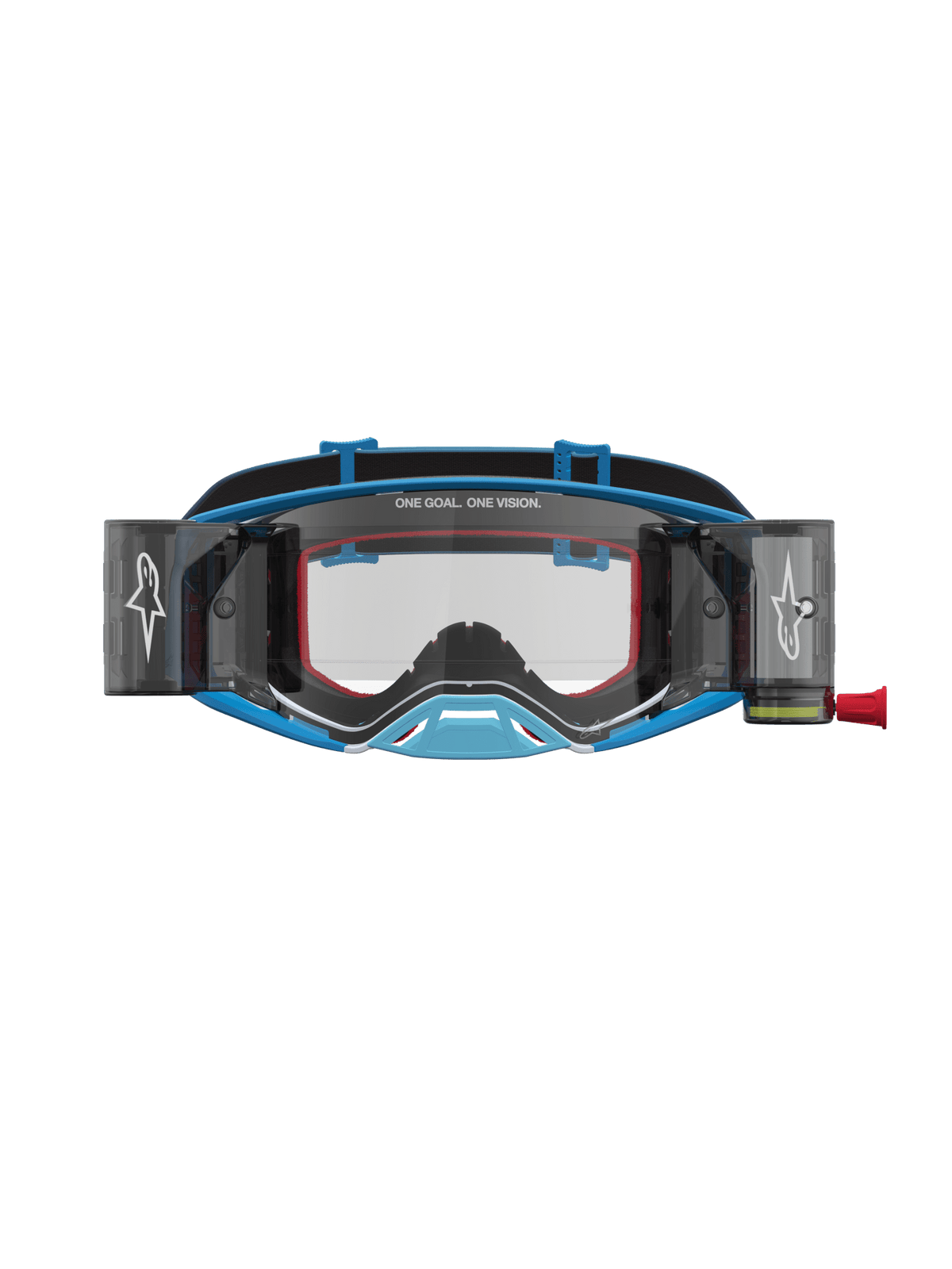 Alpinestars Supertech Firma Lunettes de Sécurité à Roll Off Bleu Argent Objectif Clair Taille Unique - MxProStoreParts