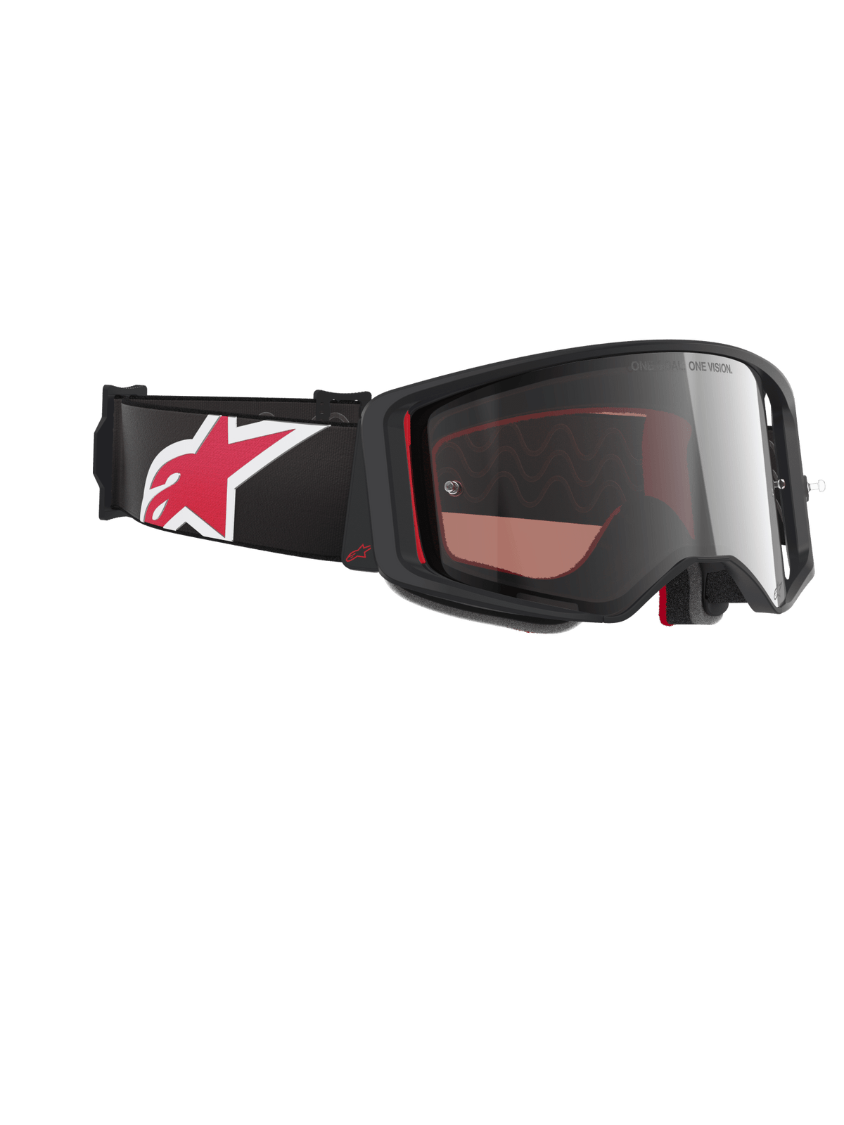 Alpinestars Supertech Corp Gafas de Seguridad Plata Espejo Negro Rojo - MxProStoreParts
