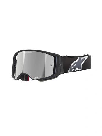 Alpinestars Supertech Corp Visière Cross Noir / Gris (Lentille : Argent miroir)