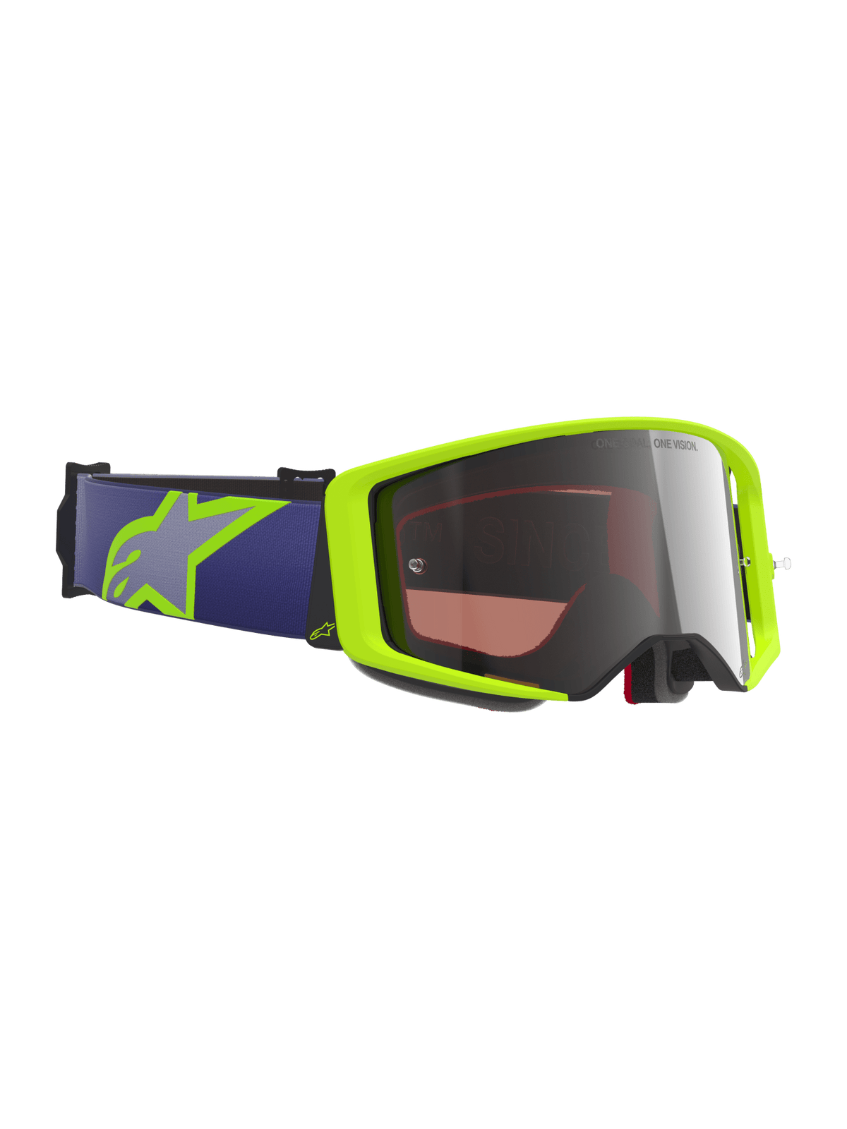 Alpinestars Supertech Vision Lunettes de sécurité Taille Unique Motocross Jaune/Argent - MxProStoreParts
