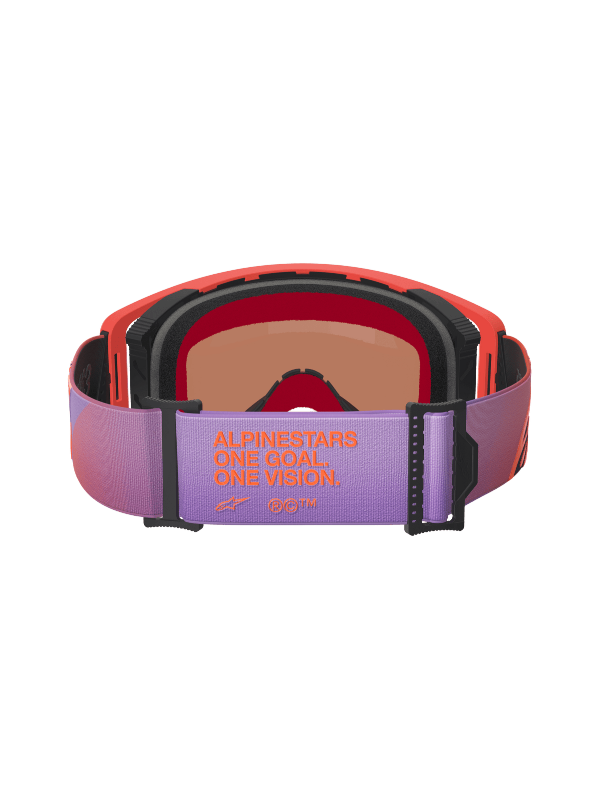 Alpinestars Supertech Vision Corp Safety Glasses Hot Coral Purple Mirror Blue - MxProStoreParts