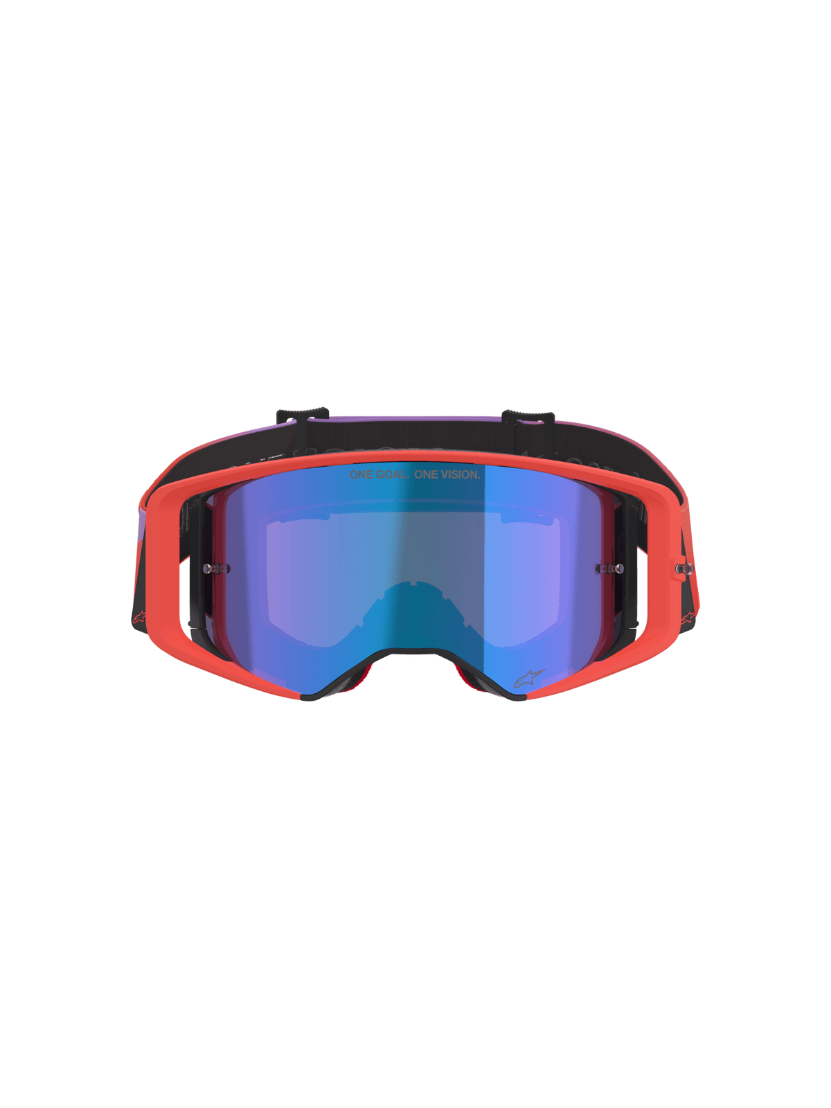 Alpinestars Supertech Vision Corp Safety Glasses Hot Coral Purple Mirror Blue - MxProStoreParts
