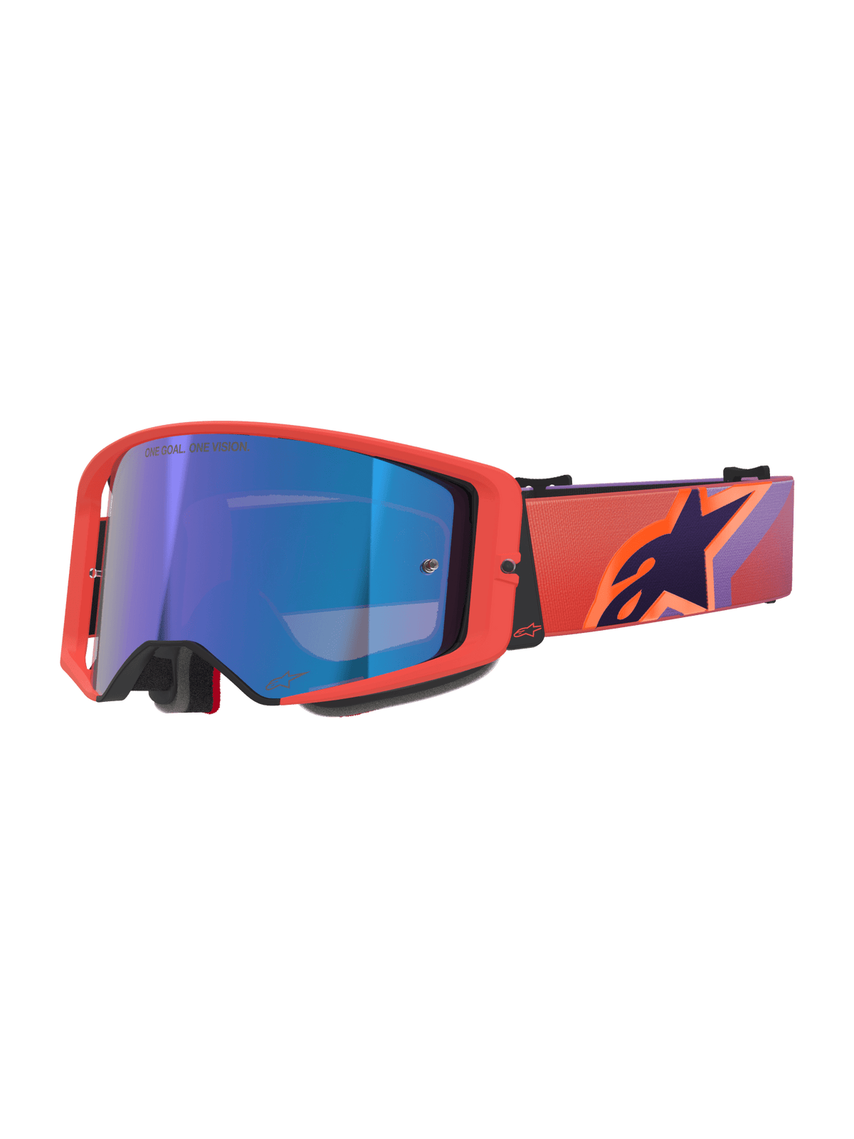 Alpinestars Supertech Vision Corp Safety Glasses Hot Coral Purple Mirror Blue - MxProStoreParts