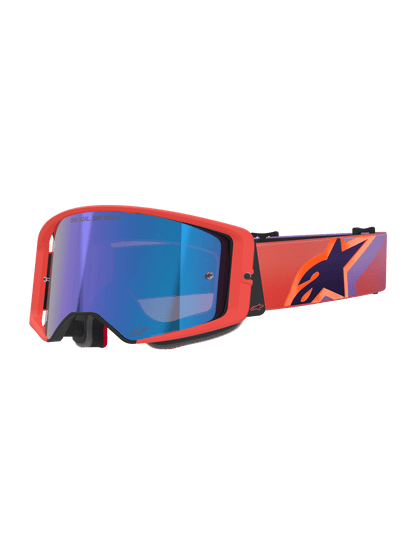 Alpinestars Supertech Vision Corp Safety Glasses Hot Coral Purple Mirror Blue - MxProStoreParts