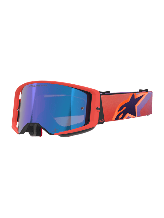 Alpinestars Supertech Vision Corp Safety Glasses Hot Coral Purple Mirror Blue