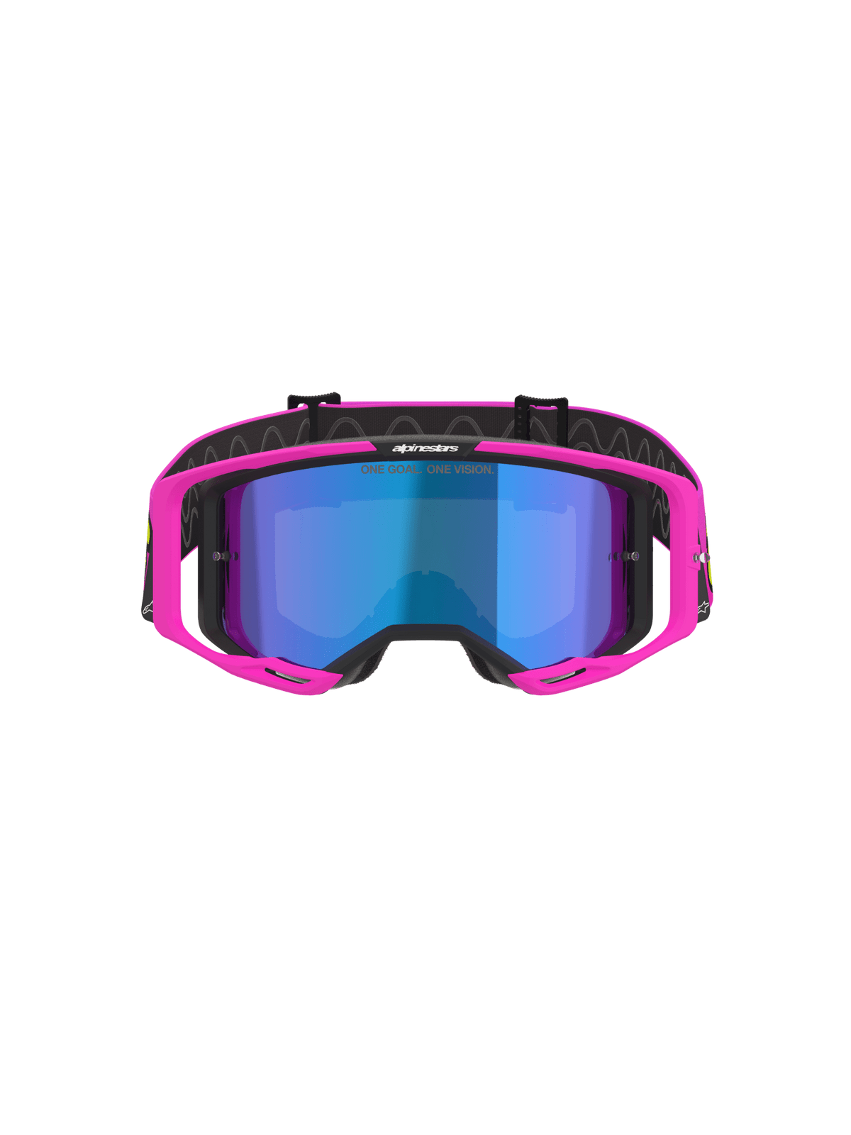 Alpinestars Vision 8 Vista Lunette de sécurité Polyflex Taille unique Rose/Jaune/Bleu - MxProStoreParts
