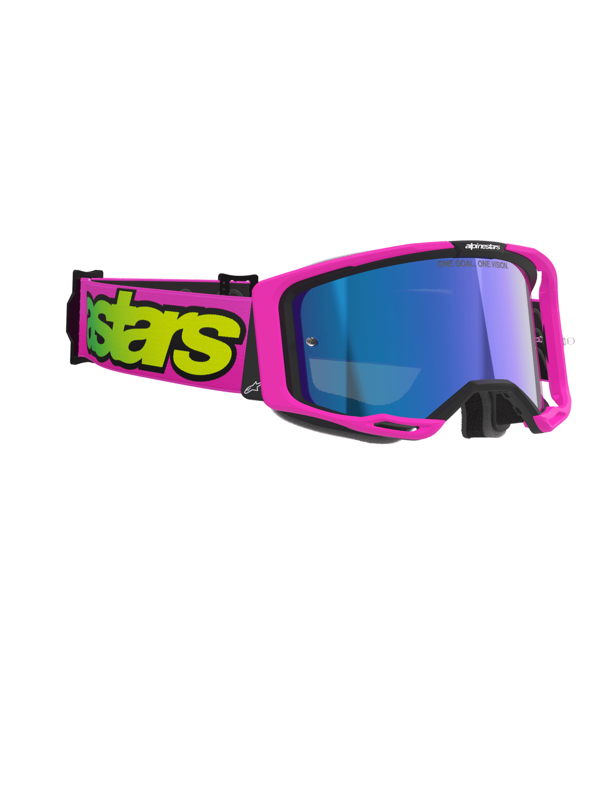 Alpinestars Vision 8 Vista Lunette de sécurité Polyflex Taille unique Rose/Jaune/Bleu - MxProStoreParts