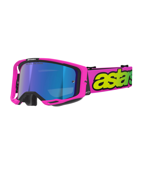 Alpinestars Vision 8 Vista Lunette de sécurité Polyflex Taille unique Rose/Jaune/Bleu - MxProStoreParts