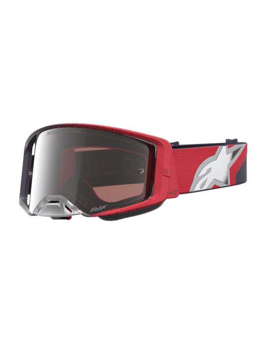 Alpinestars Supertech Hiten Gafas de Seguridad Negro Rojo Espejo Plata Talla Única