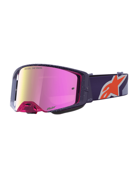 Alpinestars Supertech Hiten Lunettes de sécurité Taille Unique Violet Rouge Miroir Rose