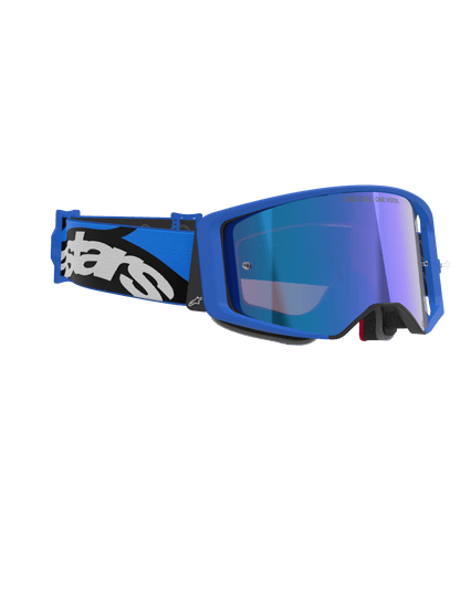 Alpinestars Supertech Stream Lunettes de sécurité Taille Unique Lentille miroir bleue - MxProStoreParts