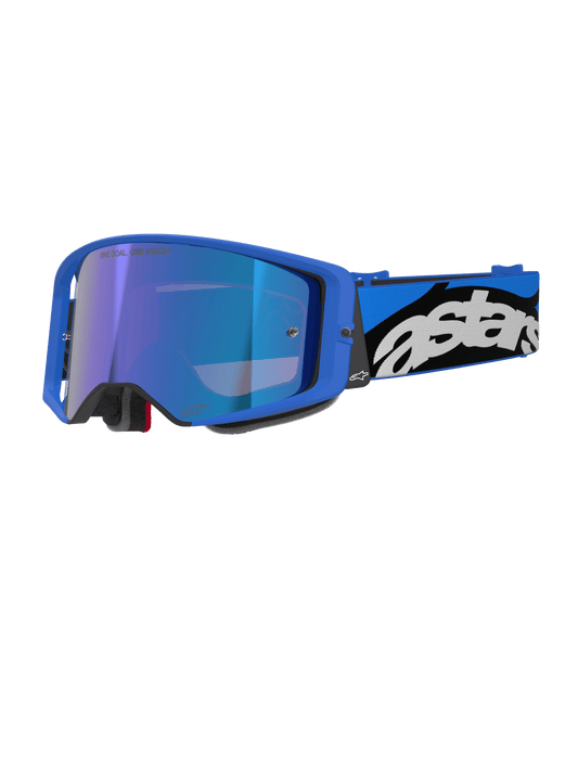 Alpinestars Supertech Stream Safety Glasses, One Size, Blue Mirrored Lens