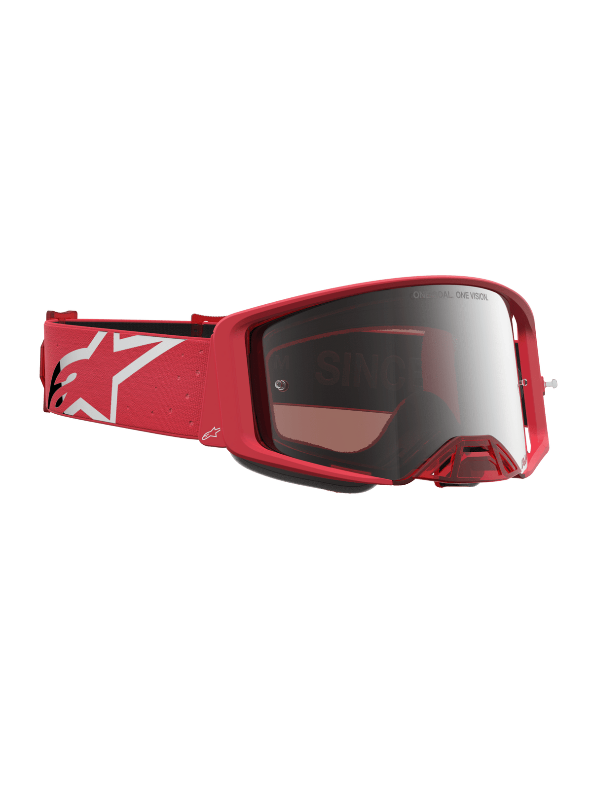 Alpinestars Supertech Vesta Lunettes de sécurité Rouge Fluo Chrome Miroir Argent Taille unique - MxProStoreParts