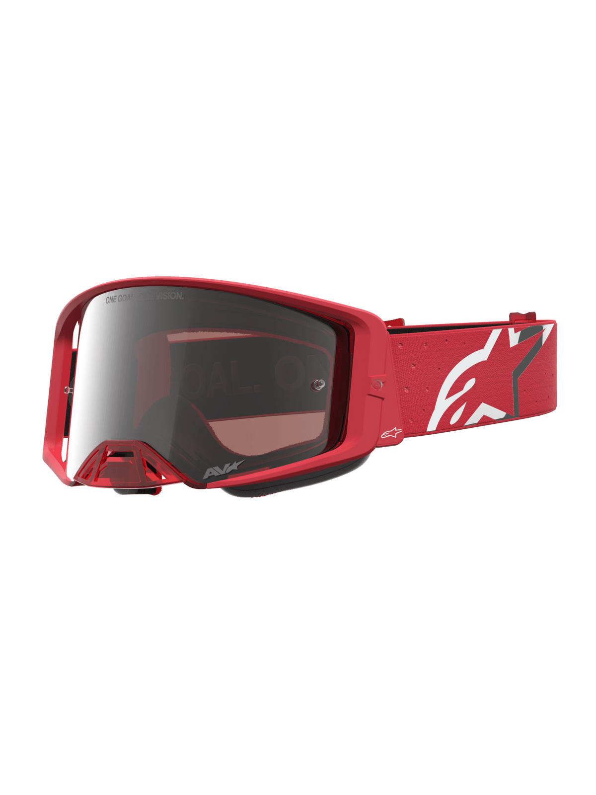 Alpinestars Supertech Vesta Lunettes de sécurité Rouge Fluo Chrome Miroir Argent Taille unique - MxProStoreParts