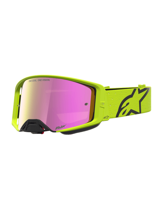 Alpinestars Supertech Vesta Lunettes de sécurité Taille unique Jaune Fluo Noir Miroir Rouge