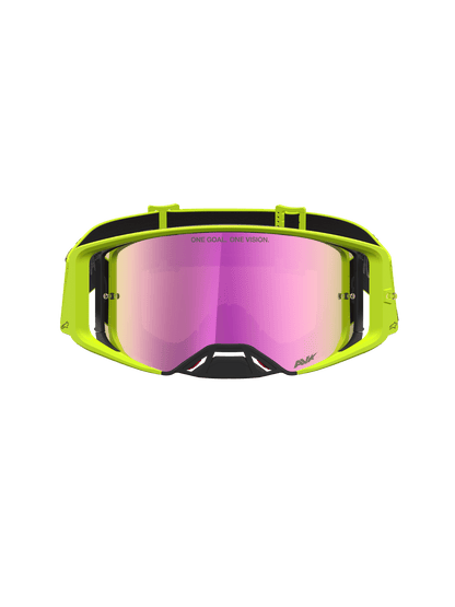 Alpinestars Supertech Vesta Lunettes de sécurité Taille unique Jaune Fluo Noir Miroir Rouge - MxProStoreParts