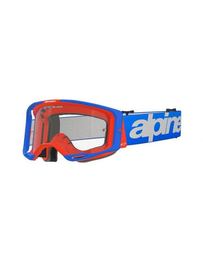 Alpinestars Vision 8 Gafas de motocross Azul/Naranja con lente transparente - MxProStoreParts