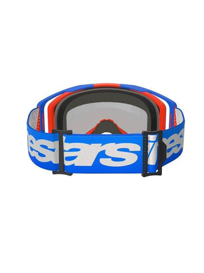 Alpinestars Vision 8 Cross Skibrille Blau/Orange mit rot verspiegelten Gläsern  - MxProStoreParts