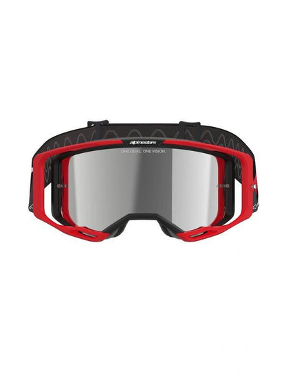 Alpinestars Vision 8 Motocross Goggles Red/Black with Silver Mirror Lens - MxProStoreParts