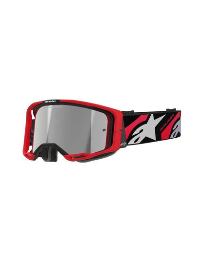 Alpinestars Vision 8 Motocross Goggles Red/Black with Silver Mirror Lens - MxProStoreParts