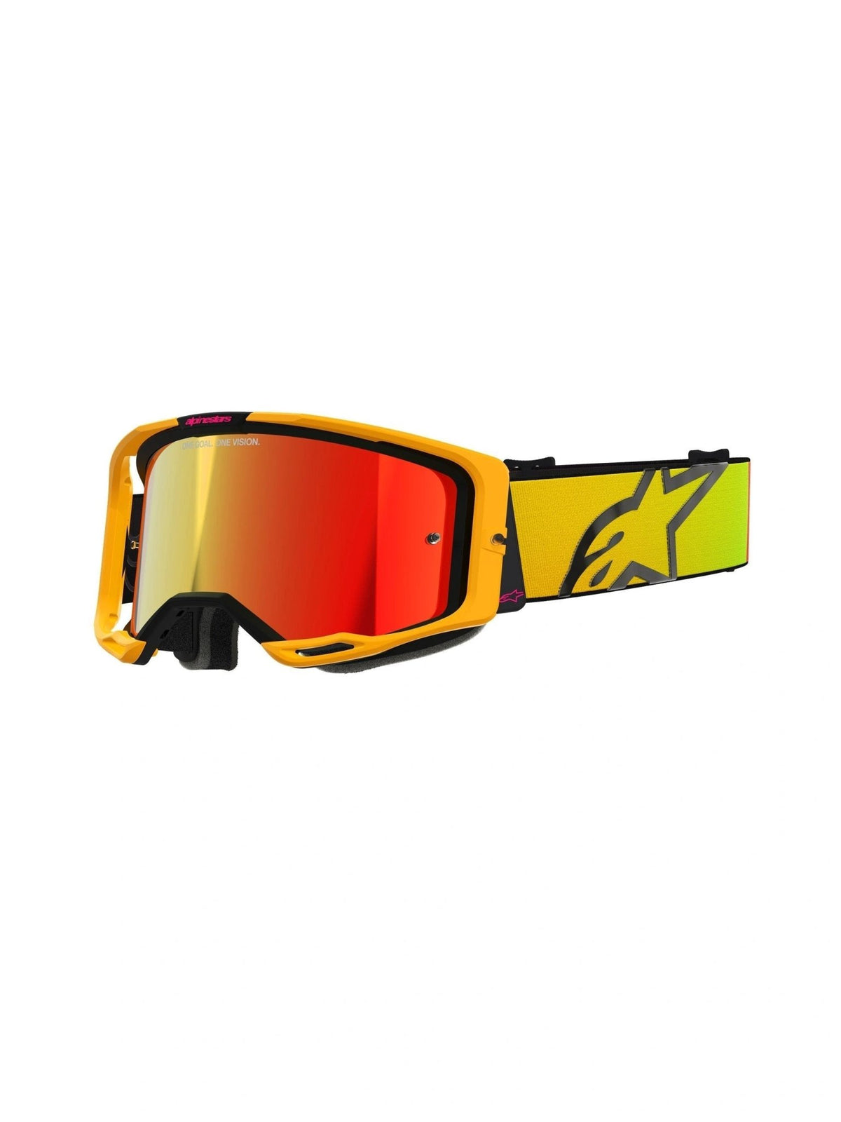 Alpinestars Antiparras Vision 8 CORP Amarillo Rosa Espejo Rojo/ - MxProStoreParts