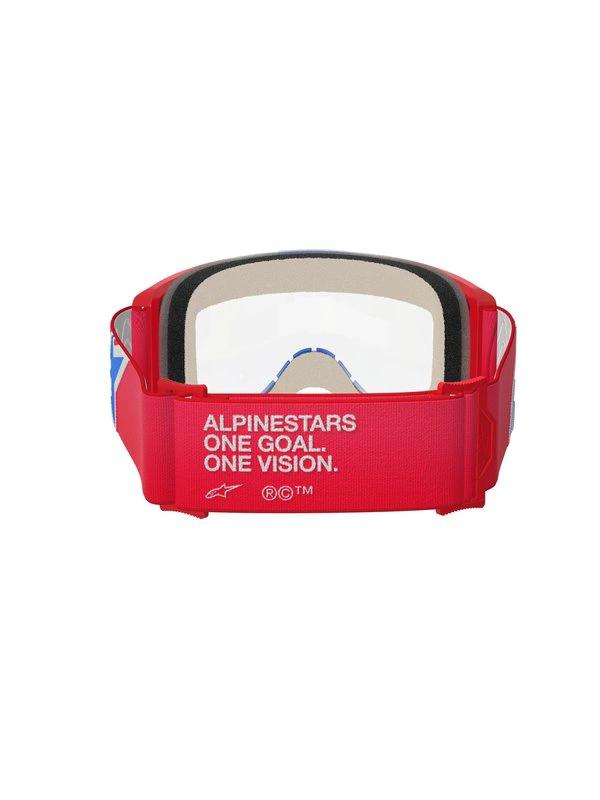 Alpinestars Vision 5 Gafas de motocross Rojo/Blanco/Azul con lente clara - MxProStoreParts