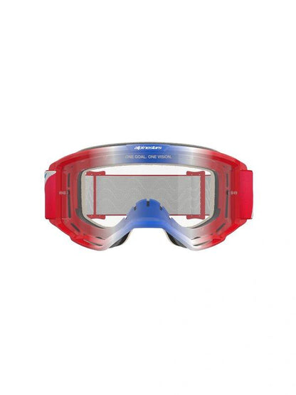 Alpinestars Vision 5 Gafas de motocross Rojo/Blanco/Azul con lente clara - MxProStoreParts