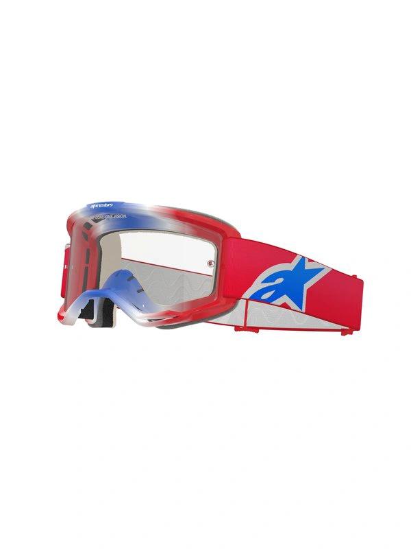 Alpinestars Vision 5 Gafas de motocross Rojo/Blanco/Azul con lente clara - MxProStoreParts